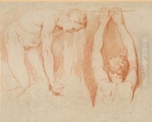 Deux Etudes De Torses D'homme De Profil Et De Dos Deux Etudes De Torses D'homme De Profil Et De Dos