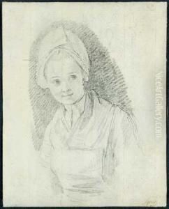 Portrait De Jeune Fille by Francois-Bernard Lepicie