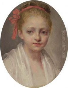 Portrait Of A Girl, Bust-length, In A White Chemise