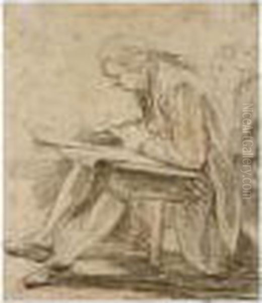 Two Artists Sketching - view 1