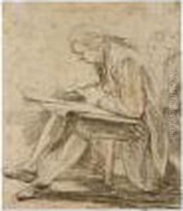 Two Artists Sketching by Francois-Bernard Lepicie