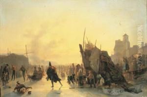Les Patineurs by Auguste-Xavier Leprince