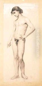 A male nude by Gustave Courbet