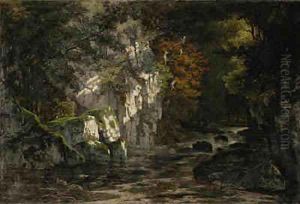 Gorge de la Loue, Jura by Gustave Courbet