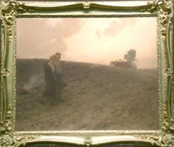 Peasant Couple At Dusk - view 1