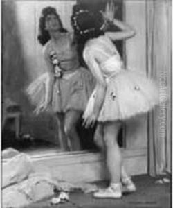 Danseuse Huile Sur Toile by Auguste Leroux