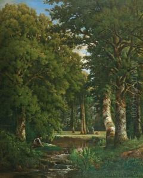 Le Halte Dans La Clairiere - view 1