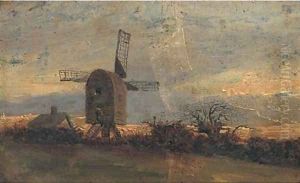 The windmill at Mousehold Heath, Norwich by John Berney Crome