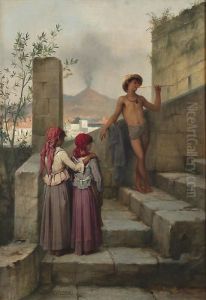 Jeune Garcon Jouant De La Flute by Louis Hector Leroux