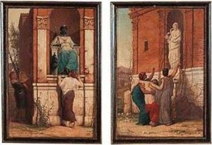 Calling On The Gods: A Pair Of Paintings
