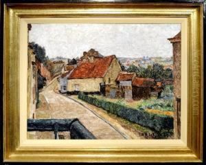 Vue De Village by Henri Louis-Ph. Leroux