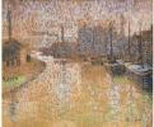 Canal (voor 1914) by Henri Louis-Ph. Leroux