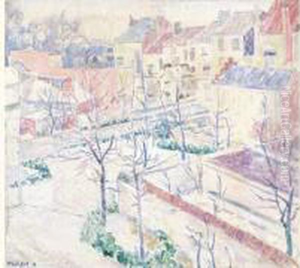Jardins En Ville Sous La Neige (1914) - view 1
