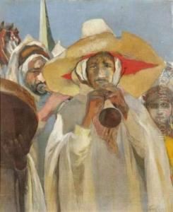 Musicien Oriental by Paul Alexandre Alfr. Leroy