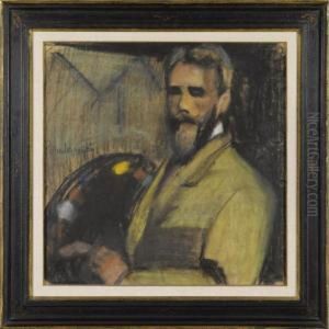 A Self Portrait by Paul Alexandre Alfr. Leroy