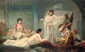 In The Harem by Paul Alexandre Alfr. Leroy