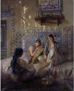 In The Harem by Paul Alexandre Alfr. Leroy