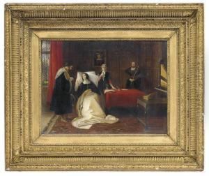 Katherine Of Aragon In Her Bed Chamber At Kimbolton Castle