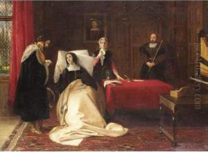 Katherine Of Aragon In Her Bed Chamer At Kimbolton Castle Katherine Of Aragon In Her Bed Chamer At Kimbolton Castle