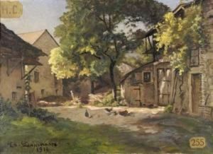 Cour De Ferme by Theodore Lespinasse
