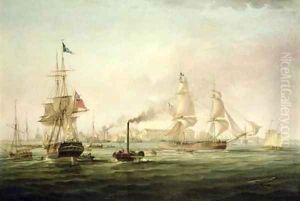 View of the Port of Hull with the Spartan by George the Elder Chambers