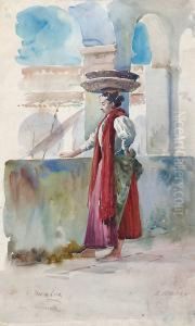Unecascarote A St-jean-de-luz by Ernest Louis Lessieux