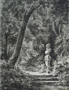 La Statue Du Parc by Ernest Louis Lessieux