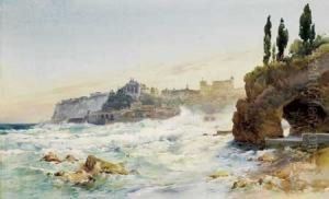Vue De Monaco by Ernest Louis Lessieux