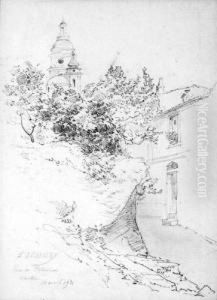Menton. Rue Du Palmier by Ernest Louis Lessieux