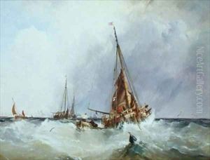 Shipping in the Solent by George the Elder Chambers