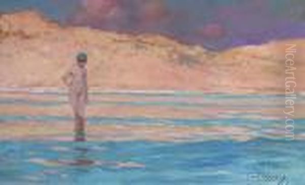 A Young Beauty Paddling By The Dunes, The Ile D' Oleron - view 1