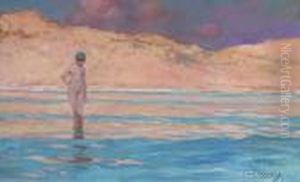 A Young Beauty Paddling By The Dunes, The Ile D' Oleron