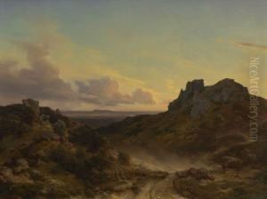 Harzlandschaft Imabendlicht by Carl Friedrich Lessing