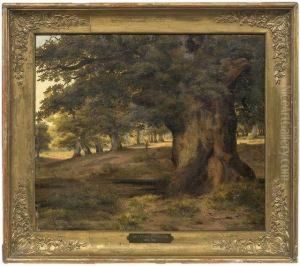Sommerlicher Eichenhain by Carl Friedrich Lessing