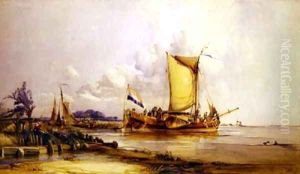 Dutch Fishing Boats by George the Elder Chambers