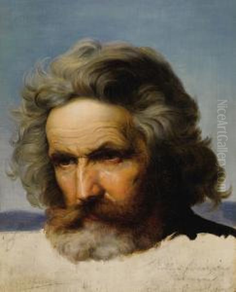 Study Of A Bearded Man - view 1