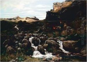 The Shepherdess' Encampment by Konrad Ludwig Lessing