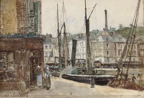 The Harbour At Honfleur, Normandy - view 1