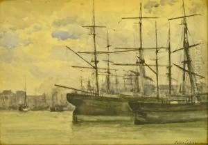 Rouen Harbour by Jules Lessore