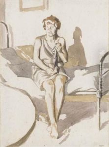Seated Girl by Therese Lessore