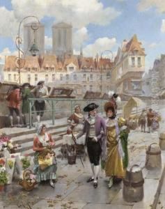 The Morning Promenade by Henri Victor Lesur