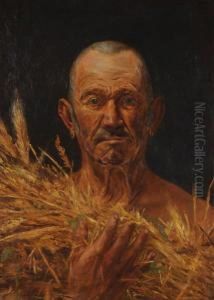 Uomo Con Fascio Di Grano by Antonino Leto