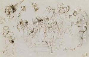 Studi Di Diverse Figure Studi Di Diverse Figure