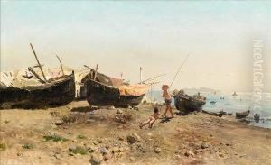 On The Mergellina Shore by Antonino Leto