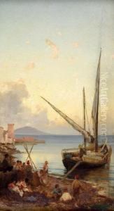 Napoli, Partenza Per La Pesca by Antonino Leto