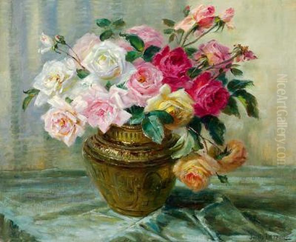 Bunter Rosenstraus In Vase - view 1