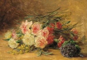 Blumenstilleben Mit Nelken by Louis Letsch