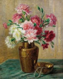 Natura Morta Floreale Con Mazzo Di Garofani by Louis Letsch