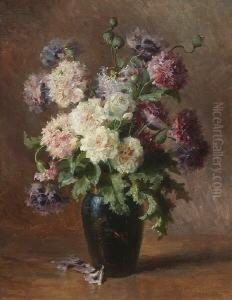 Blumenstillleben. by Louis Letsch