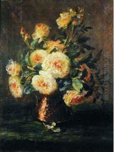 Bouquet De Roses Anciennes by Louis Letsch